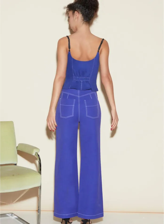 Pants Clothing Fleur Du Mal Lace Up Jean Electric Blue