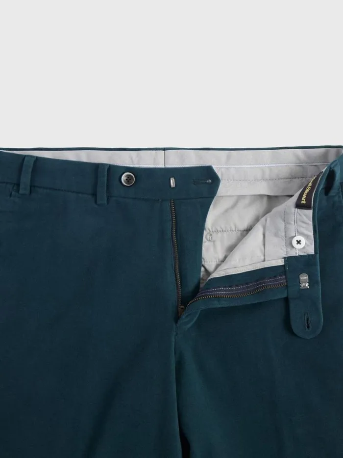 Pants Mens Paul Stuart Brushed Cotton Plain Front Newton Pant Teal