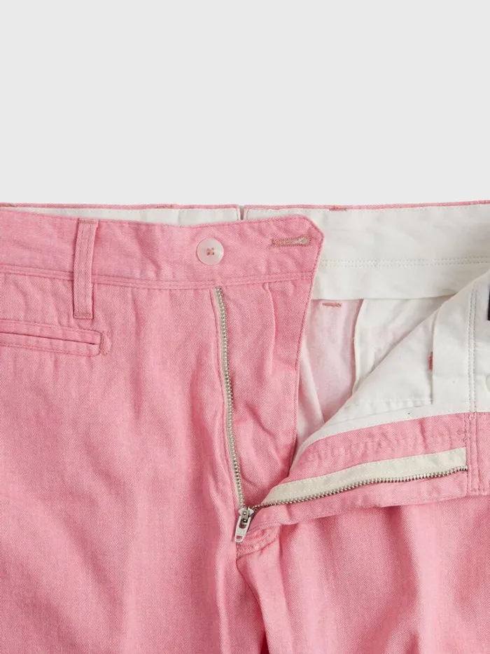 Pants Mens Paul Stuart Cotton Plain Front Dress Trouser Pink