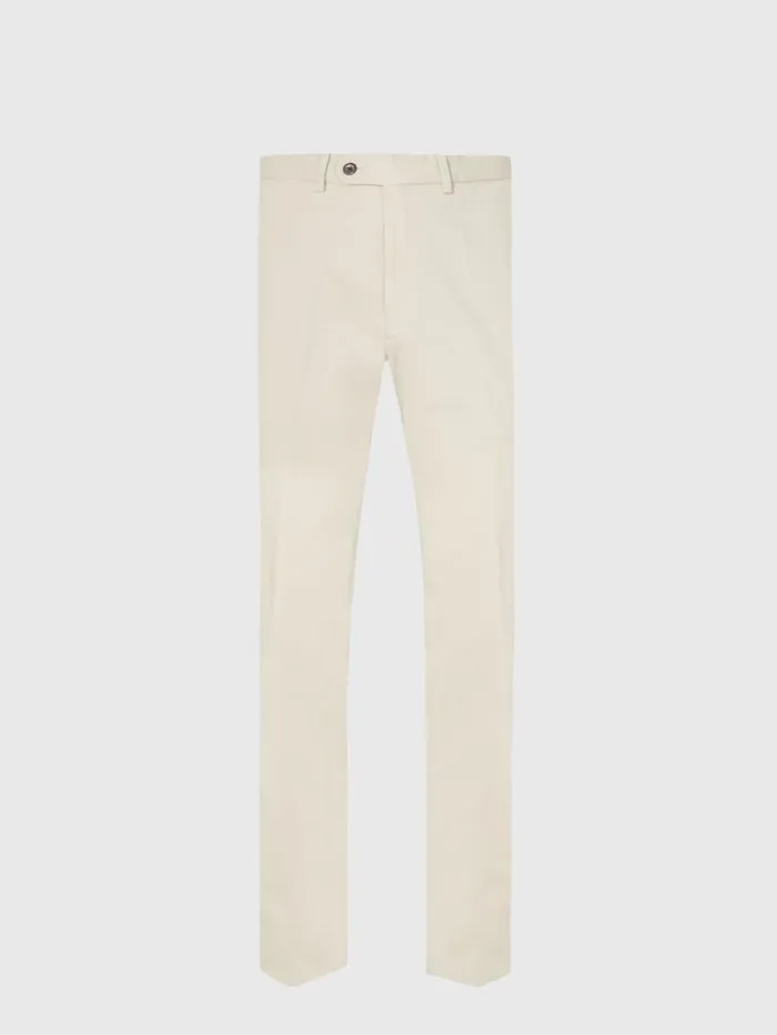 Pants Mens Paul Stuart Cotton Plain Front Newton Pant Stone