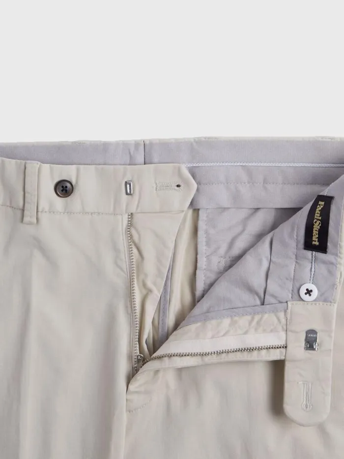 Pants Mens Paul Stuart Cotton Plain Front Newton Pant Stone
