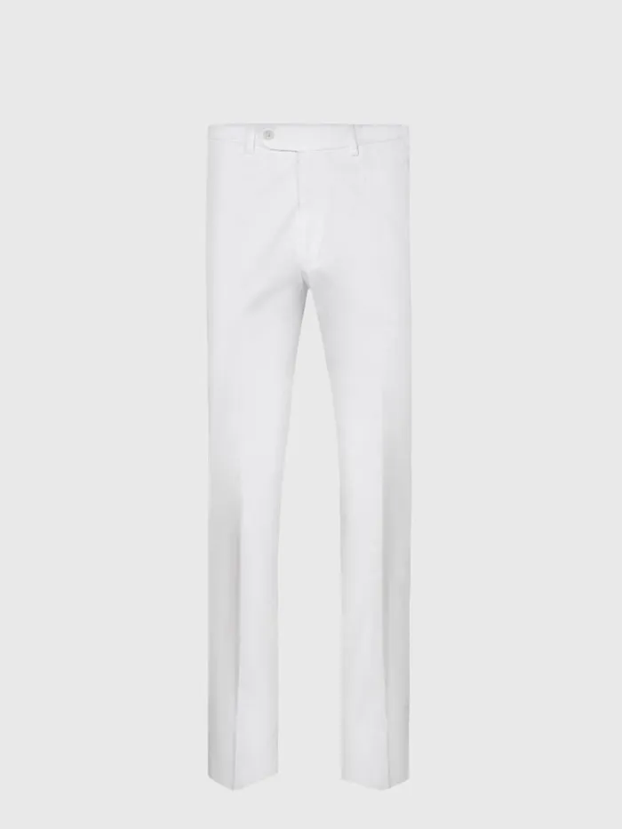 Pants Mens Paul Stuart Cotton Plain Front Newton Pant White