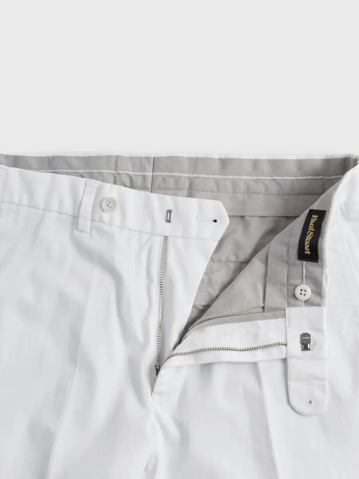 Pants Mens Paul Stuart Cotton Plain Front Newton Pant White Pants Mens Paul Stuart Cotton Plain Front Newton Pant White