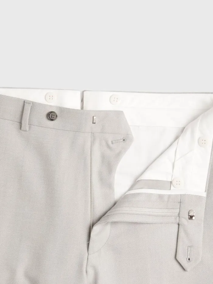 Pants Mens Paul Stuart Lightweight Covert Trouser Light Grey