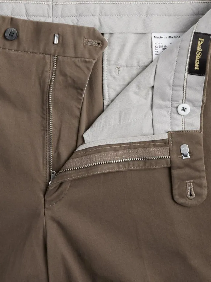 Pants Mens Paul Stuart Solid Mocha Plain Front Pant Mocha Pants Mens Paul Stuart Solid Mocha Plain Front Pant Mocha