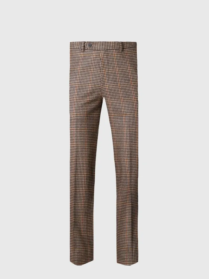 Pants Mens Paul Stuart Wool Plaid Trouser Brown