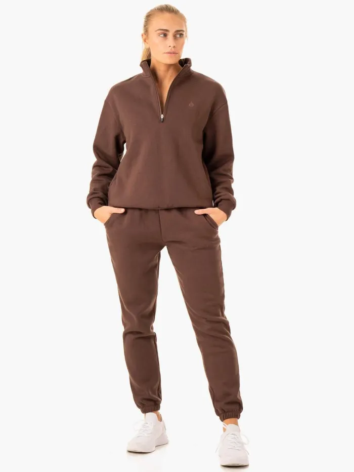 Pants Womens Ryderwear Restore Track Pants Chocolate