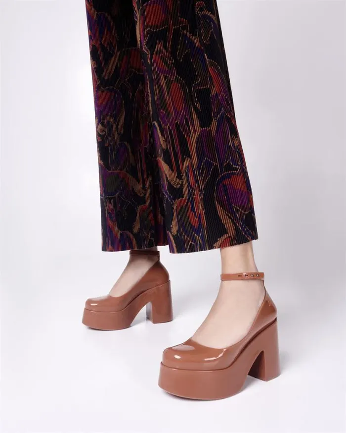 Platforms Women Melissa Doll Heel Brownred