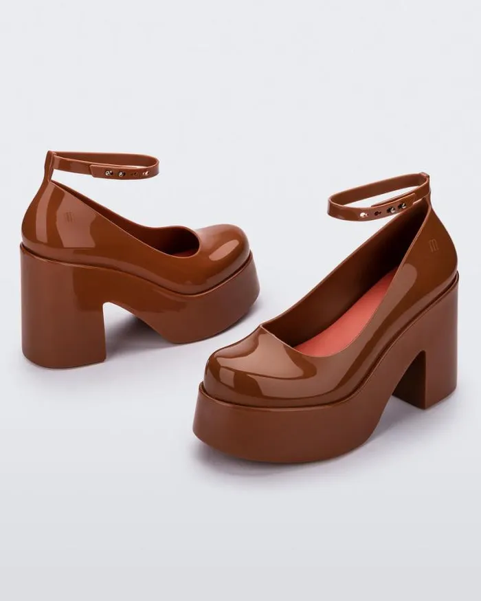 Platforms Women Melissa Doll Heel Brownred