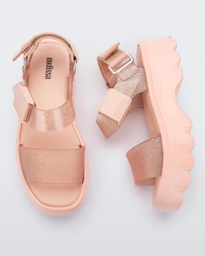 Platforms Women Melissa Kick Off Sandal Beigeglitter Beige