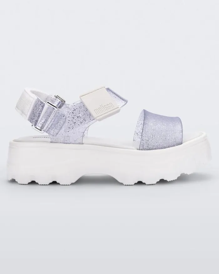 Platforms Women Melissa Kick Off Sandal Whiteglitter Clear