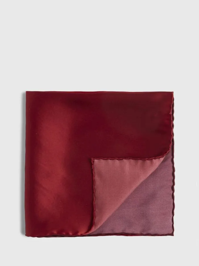 Pocket Squares Mens Paul Stuart Four Color Satin Pocket Square Black