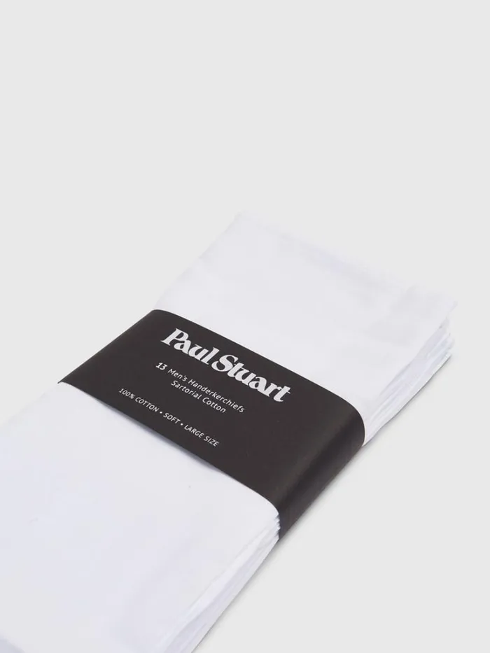 Pocket Squares Mens Paul Stuart Handkerchiefs Boxed Set White Pocket Squares Mens Paul Stuart Handkerchiefs Boxed Set White