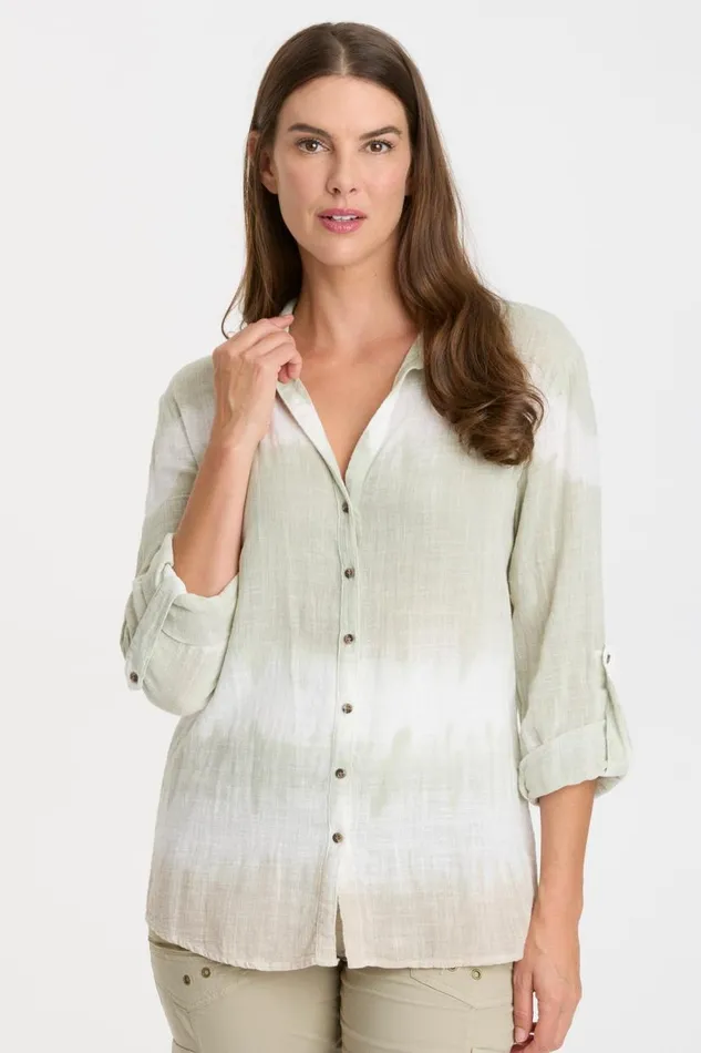 Porter Blouse Caravel Wash Meadow Clothing XCVI ShirtsBlouses