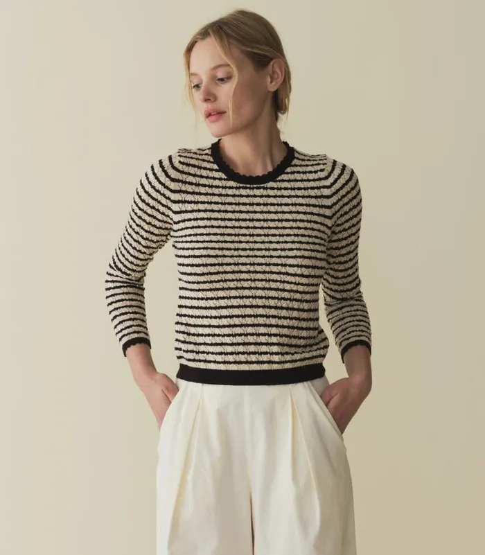 PRUDENCE SWEATER Allaire Stripe Shop DEN Knitwear