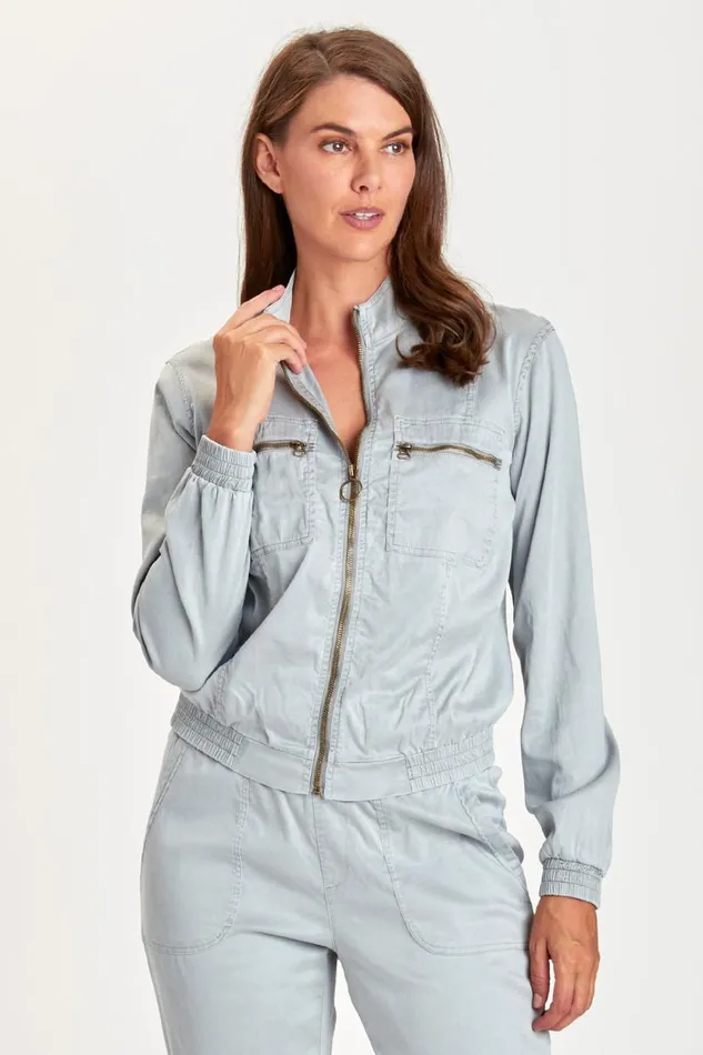 Quinn Bomber Soft Pebble Pigment Clothing XCVI Jackets