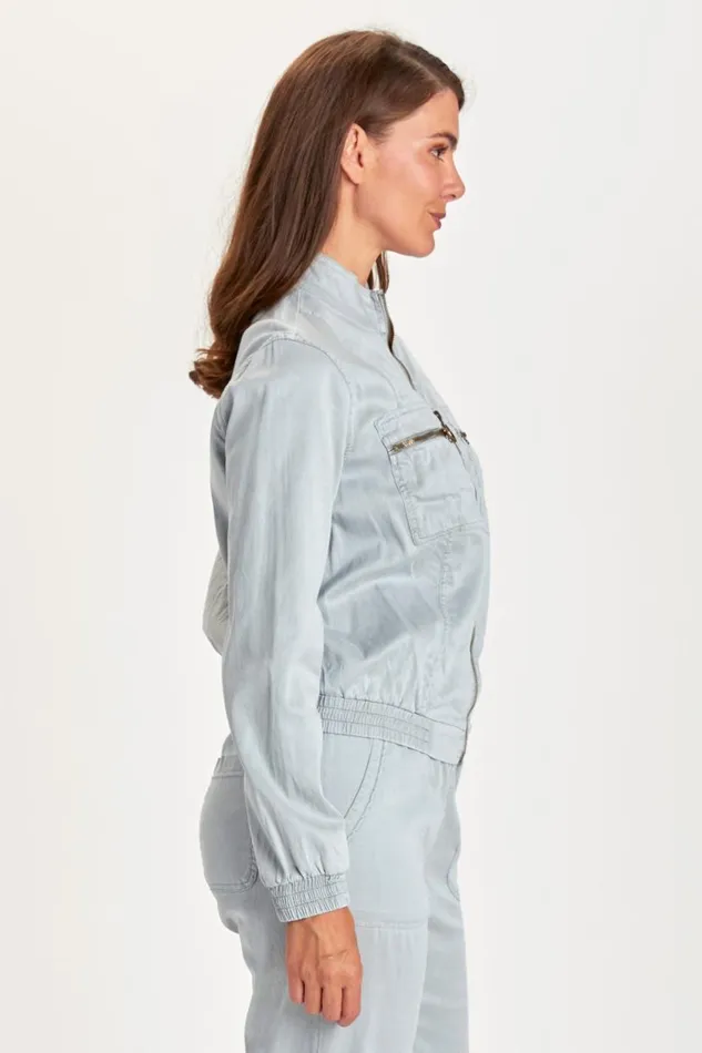 Quinn Bomber Soft Pebble Pigment Clothing XCVI Jackets
