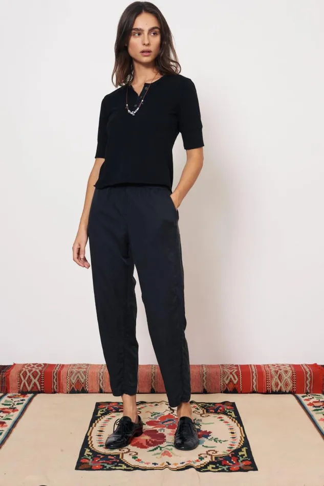 Raquel Allegra Bottoms Women Black Fez Pant