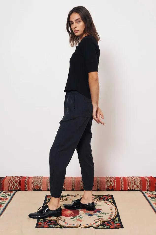 Raquel Allegra Bottoms Women Black Fez Pant