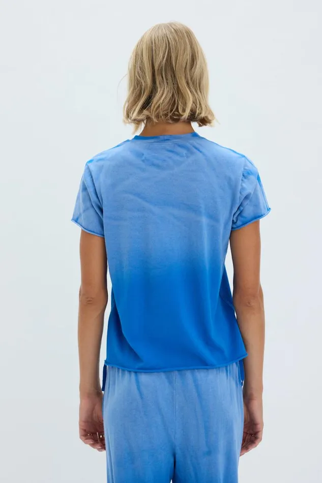 Raquel Allegra Bottoms Women Faded Lapis Liana Tee