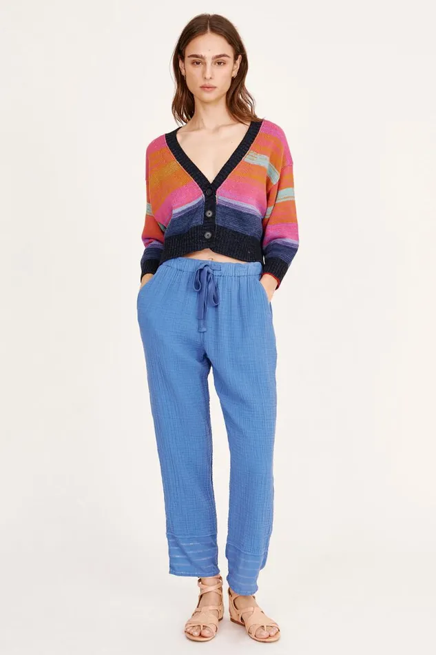 Raquel Allegra Bottoms Women Gauze Dusty Blue Overland Pant