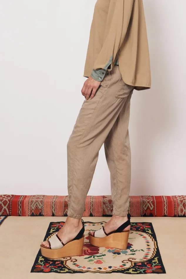 Raquel Allegra Bottoms Women Khaki Fez Pant
