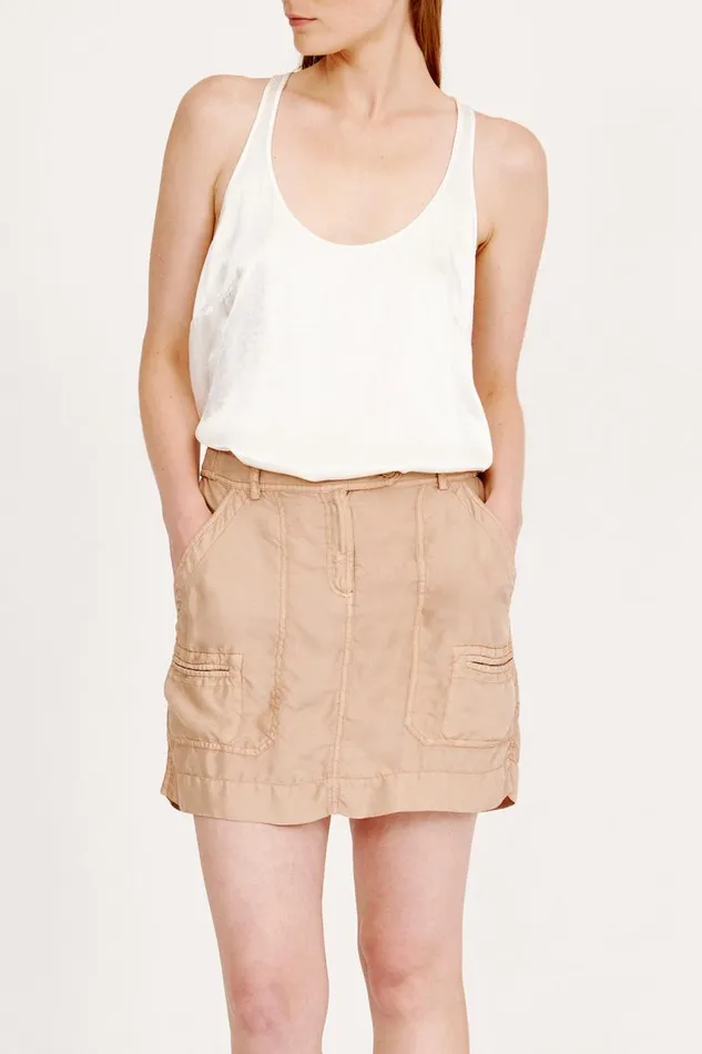 Raquel Allegra Bottoms Women Khaki Santa Monica Skirt