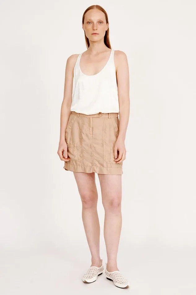 Raquel Allegra Bottoms Women Khaki Santa Monica Skirt