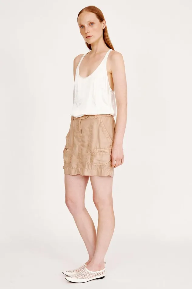 Raquel Allegra Bottoms Women Khaki Santa Monica Skirt