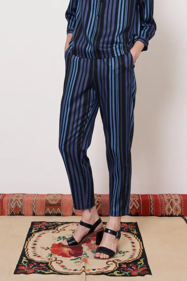 Raquel Allegra Bottoms Women Sueded Tencel Sea Fez Pant