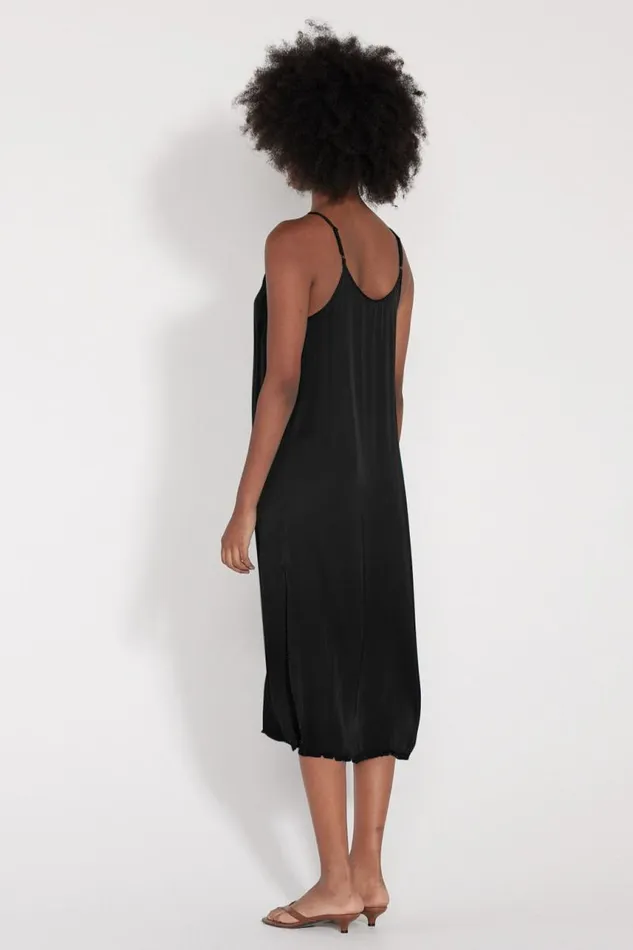 Raquel Allegra Dresses Women Black Slip Dress