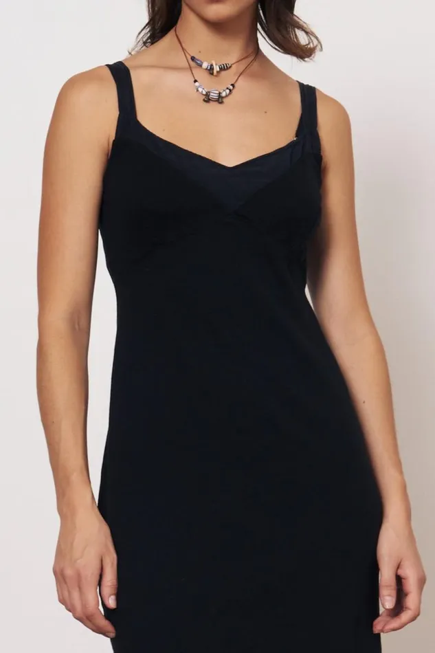 Raquel Allegra Dresses Women Black Yoruba Midi Dress