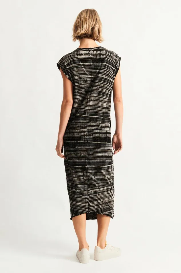 Raquel Allegra Dresses Women Brush Black Cocoon Dress
