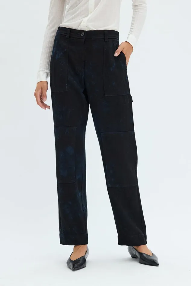 Raquel Allegra Dresses Women Dark Indigo Denim Work Pant