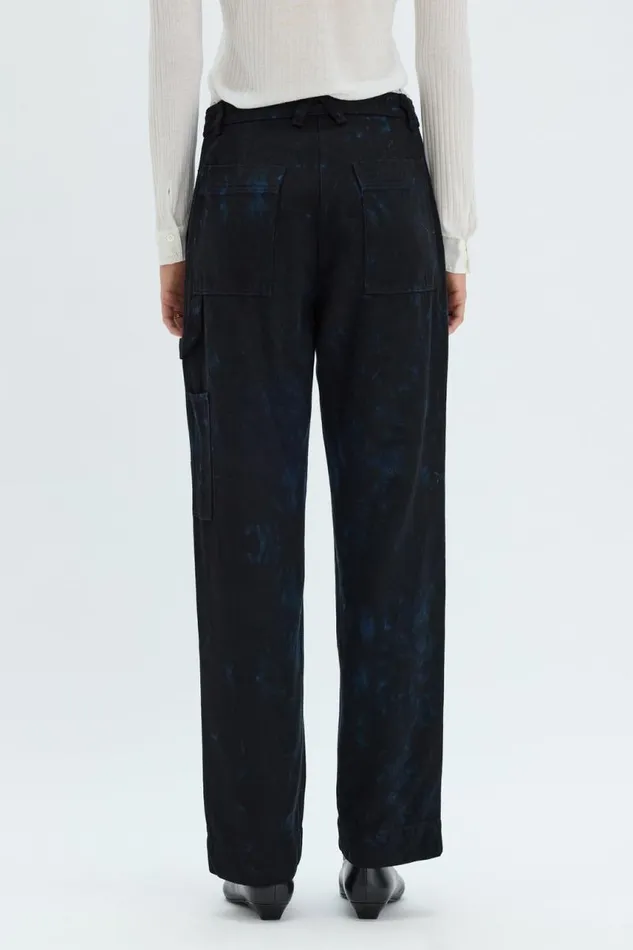 Raquel Allegra Dresses Women Dark Indigo Denim Work Pant