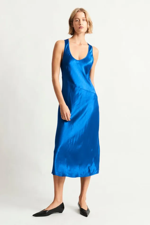 Raquel Allegra Dresses Women Lapis Valentina Midi Dress