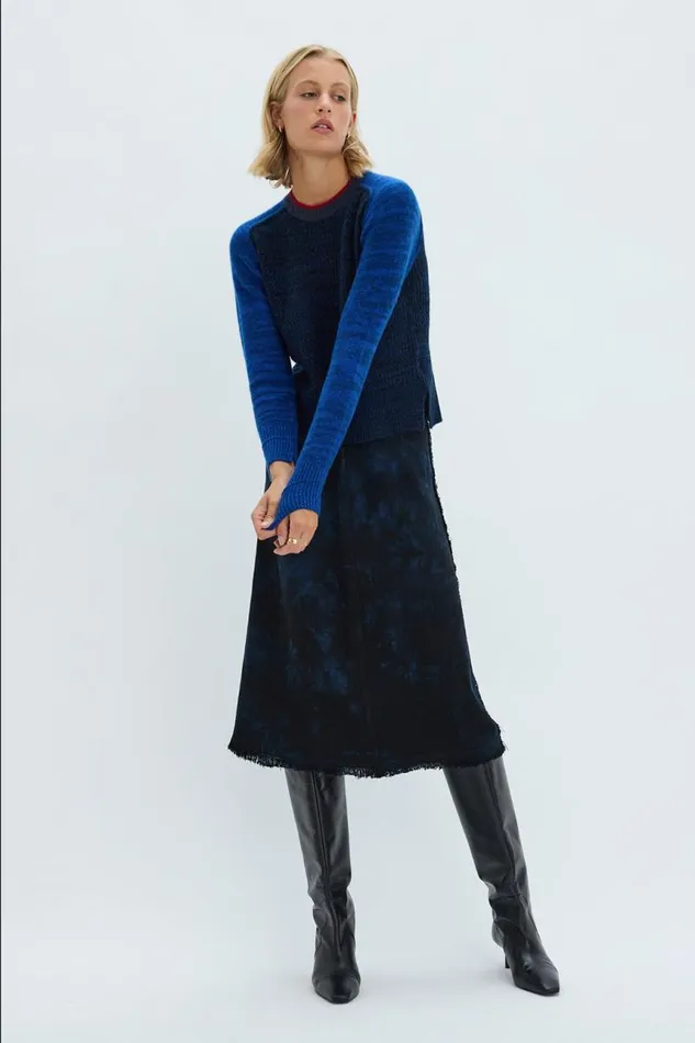 Raquel Allegra Jackets Women Indigo Cashmere Lilith Sweater