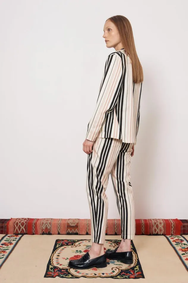 Raquel Allegra Jackets Women Sueded Tencel Savanna Ecru Jai Jacket