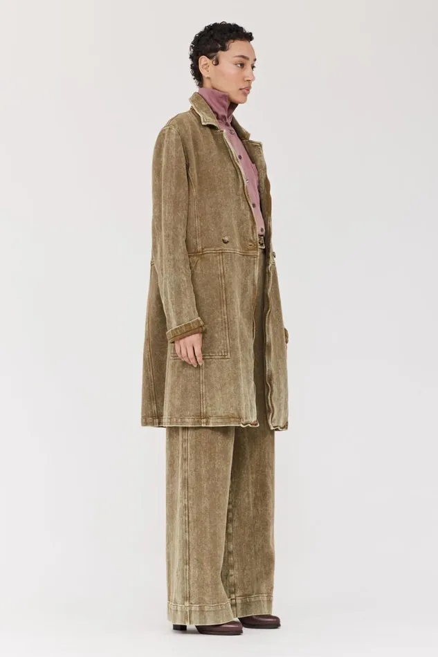 Raquel Allegra Jackets Women Twill Gold Green Orchid Coat