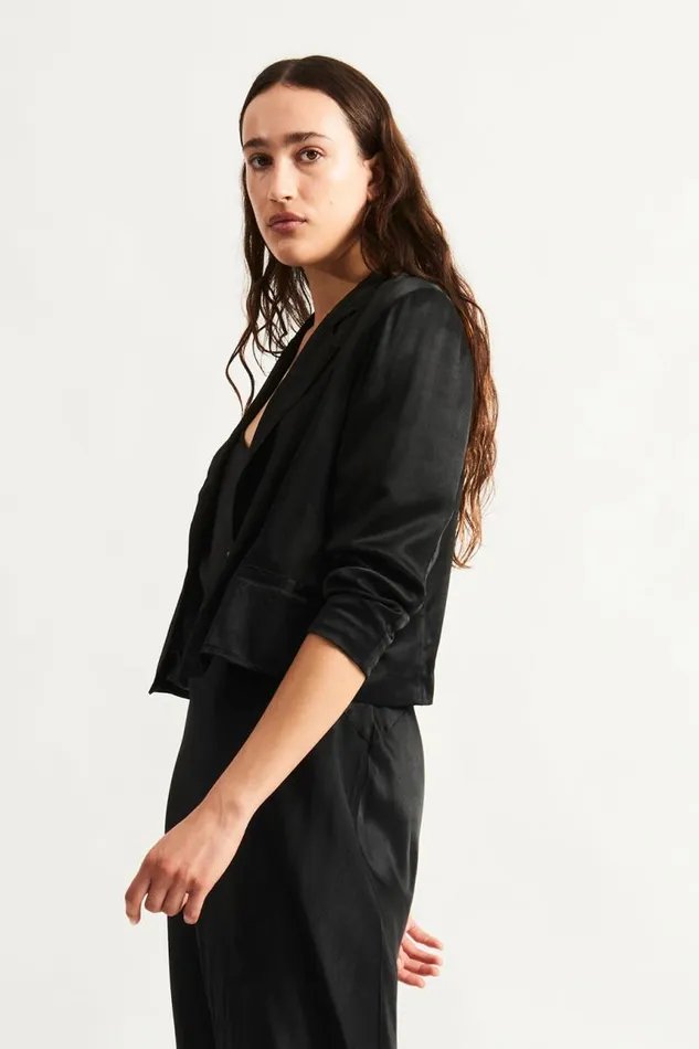 Raquel Allegra Sweaters and Knits Women Black Avalon Jacket