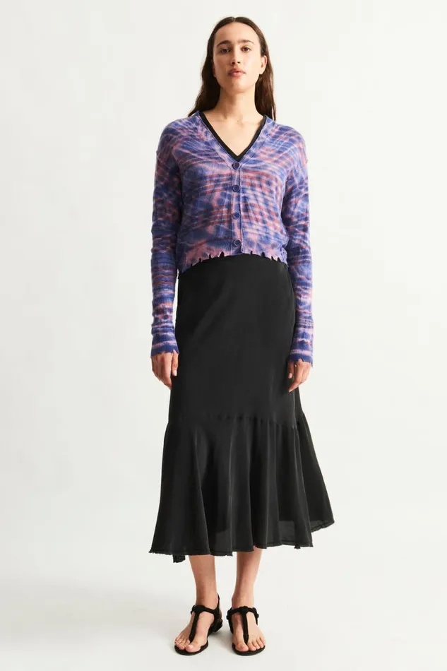 Raquel Allegra Sweaters and Knits Women Cashmere Blue Nairobi Cardigan