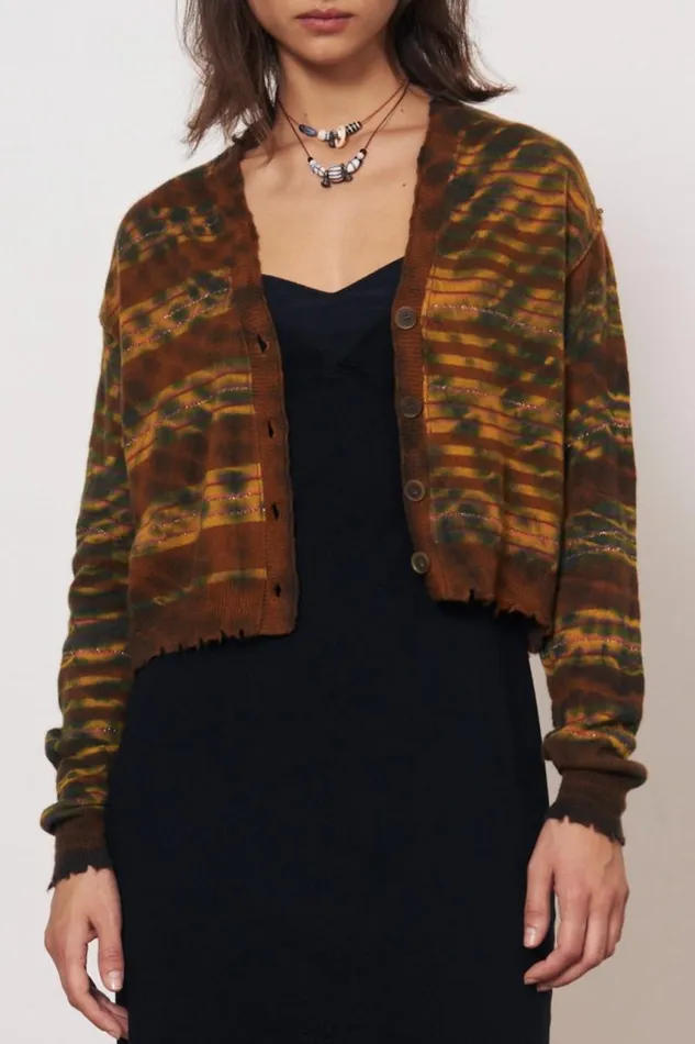 Raquel Allegra Sweaters and Knits Women Cashmere Green Nairobi Cardigan