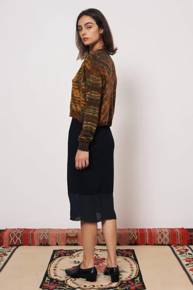 Raquel Allegra Sweaters and Knits Women Cashmere Green Nairobi Cardigan