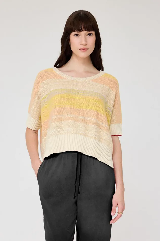 Raquel Allegra Sweaters and Knits Women Cotton Cashmere Yellows Allesandro Sweater