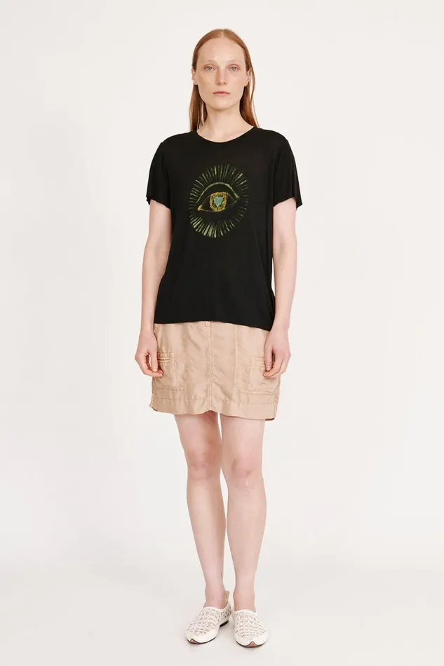Raquel Allegra TShirts Women Black Helena Tee