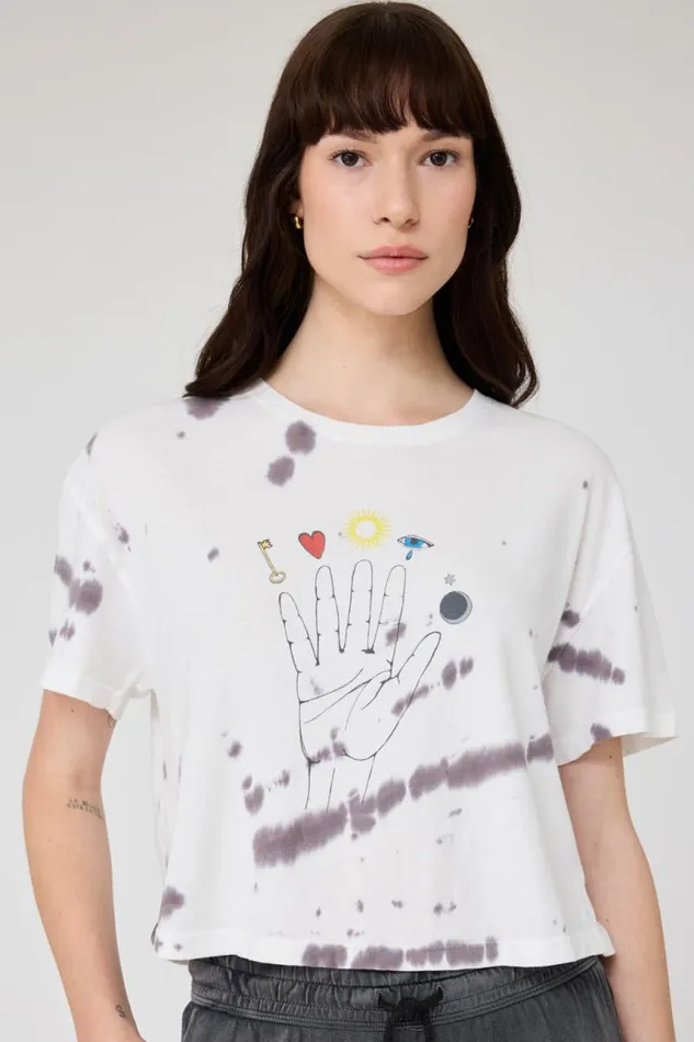 Raquel Allegra TShirts Women Black TieDye Claudia Tee