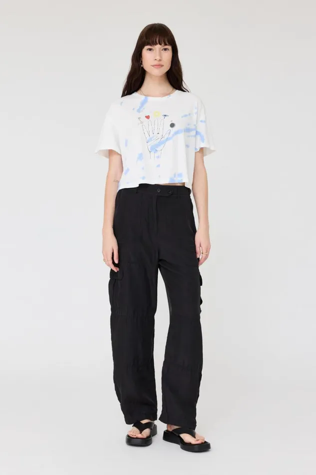 Raquel Allegra TShirts Women Blue TieDye Claudia Tee