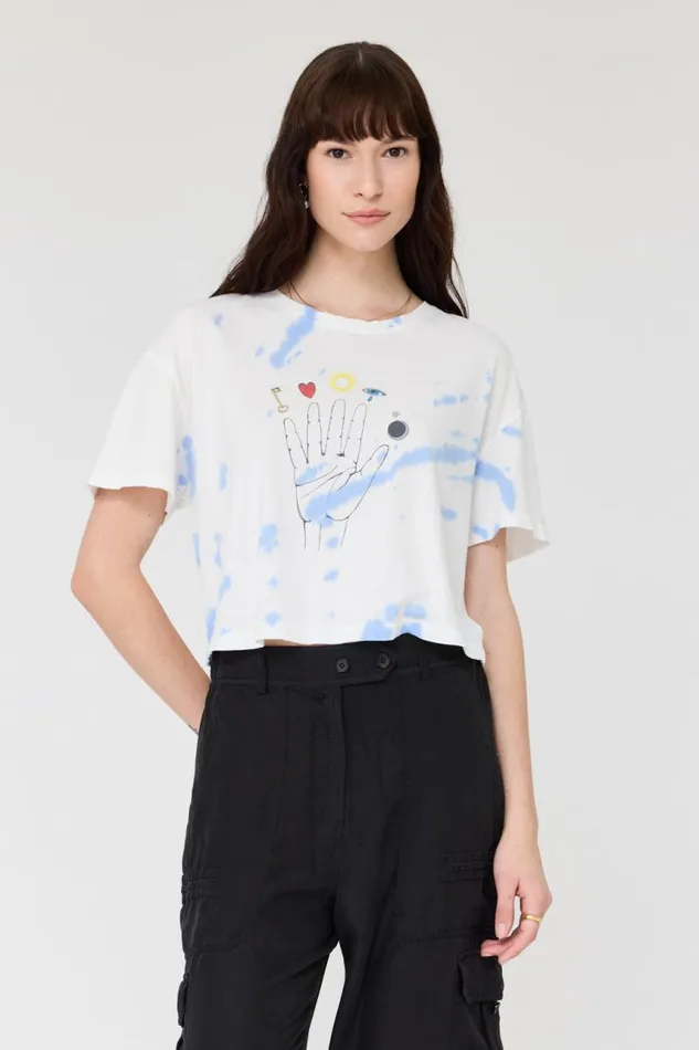 Raquel Allegra TShirts Women Blue TieDye Claudia Tee