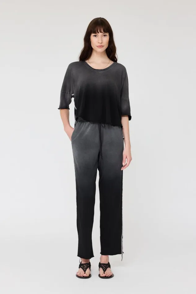 Raquel Allegra TShirts Women Faded Black Venice Tee