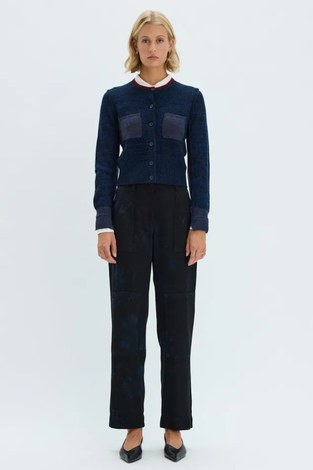Raquel Allegra TShirts Women Indigo Cashmere Lina Cardigan